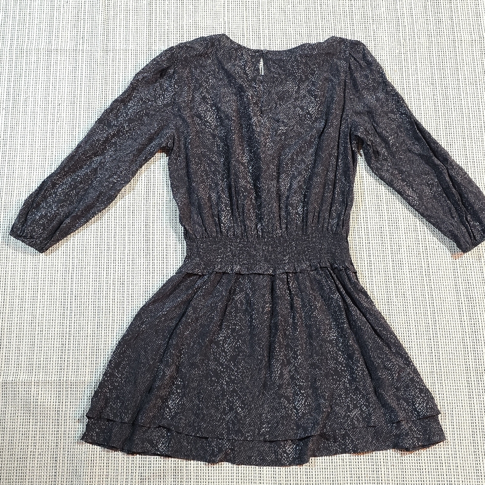 Rails Inez Mini Slate Python Mini Dress Size Larg… - image 6